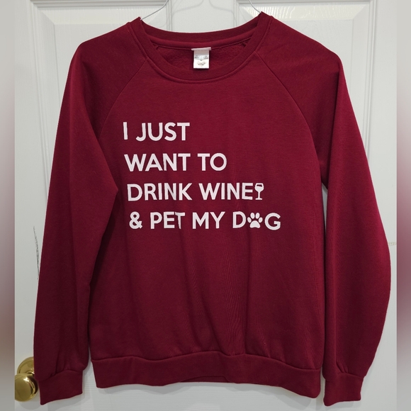 Dog Sentiment Graphic Sweatshirt, Women's Size M With Matching Socks, NWOT - Picture 3 of 9